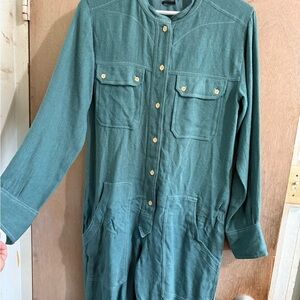 Isabel Marant Étoile “Tacaia” Twill Jumpsuit – Green | Size 2